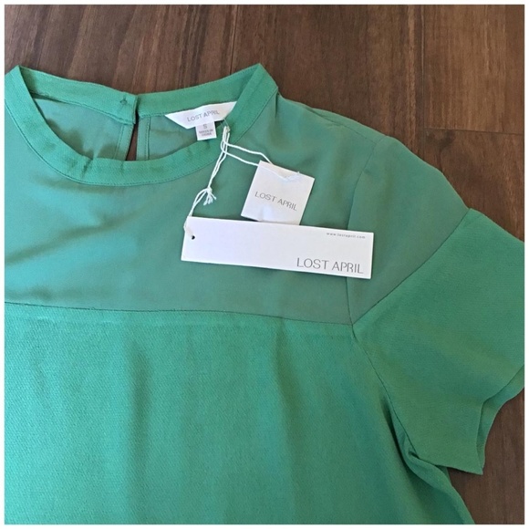 LAST ONE ❗LOST APRIL Anthropologie Sage Green Top - Picture 3 of 6